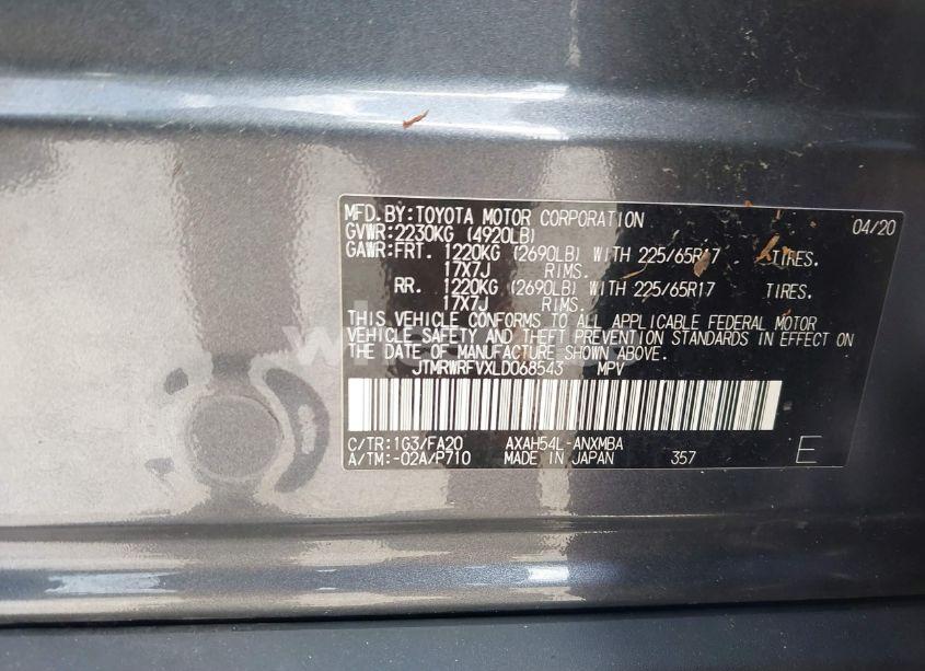 Photo 9 of 2020 Toyota Rav4 HYBRID XLE (VIN JTMRWRFVXLD068543)