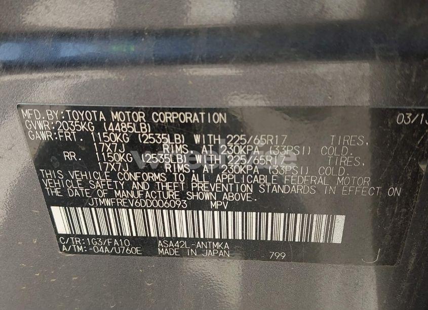 Photo 9 of 2013 Toyota Rav4 XLE (VIN JTMWFREV6DD006093)