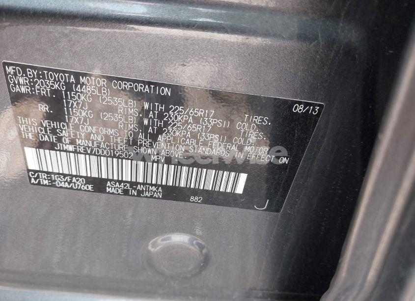 Photo 9 of 2013 Toyota Rav4 XLE (VIN JTMWFREV7DD019502)