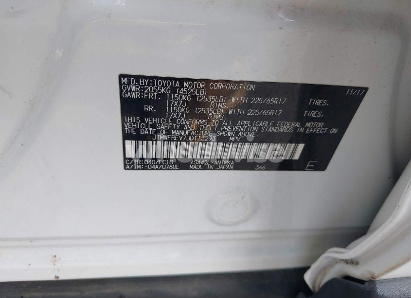 Photo 9 of 2018 Toyota Rav4 XLE (VIN JTMWFREV7JD113293)