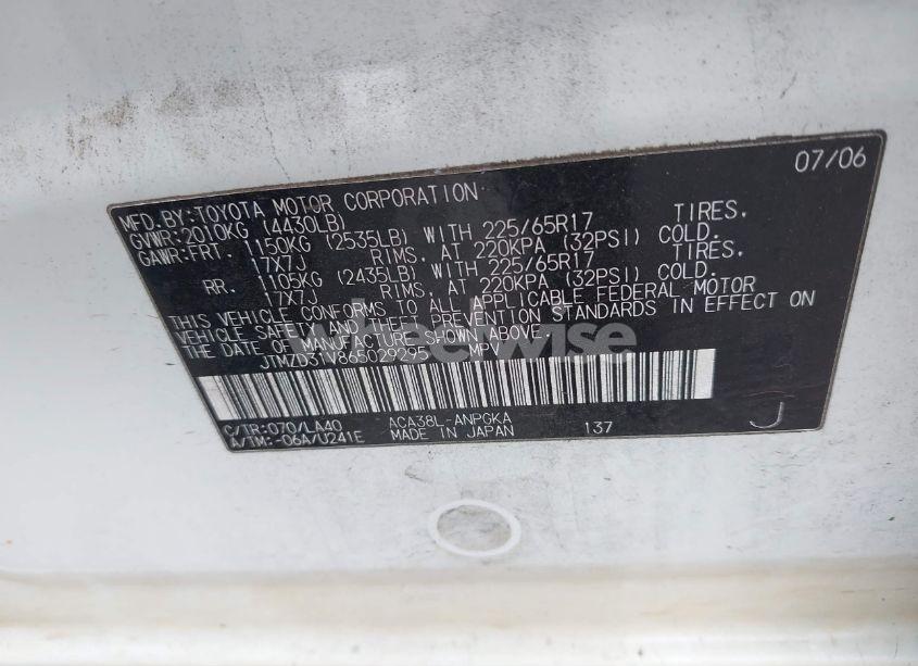 Photo 9 of 2006 Toyota Rav4 LIMITED (VIN JTMZD31V865029295)