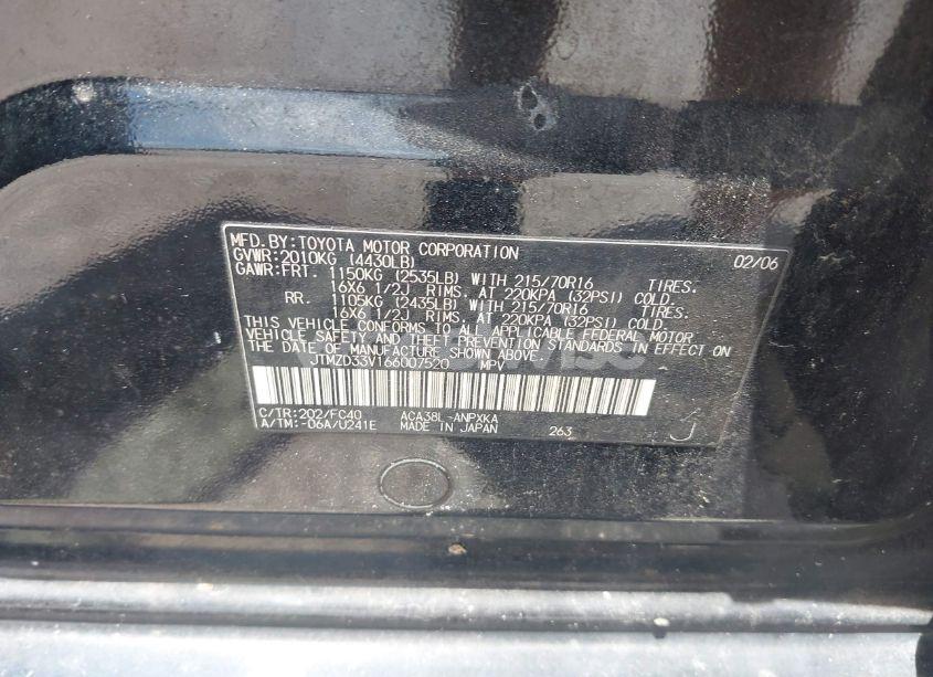 Photo 9 of 2006 Toyota Rav4 (VIN JTMZD33V166007520)