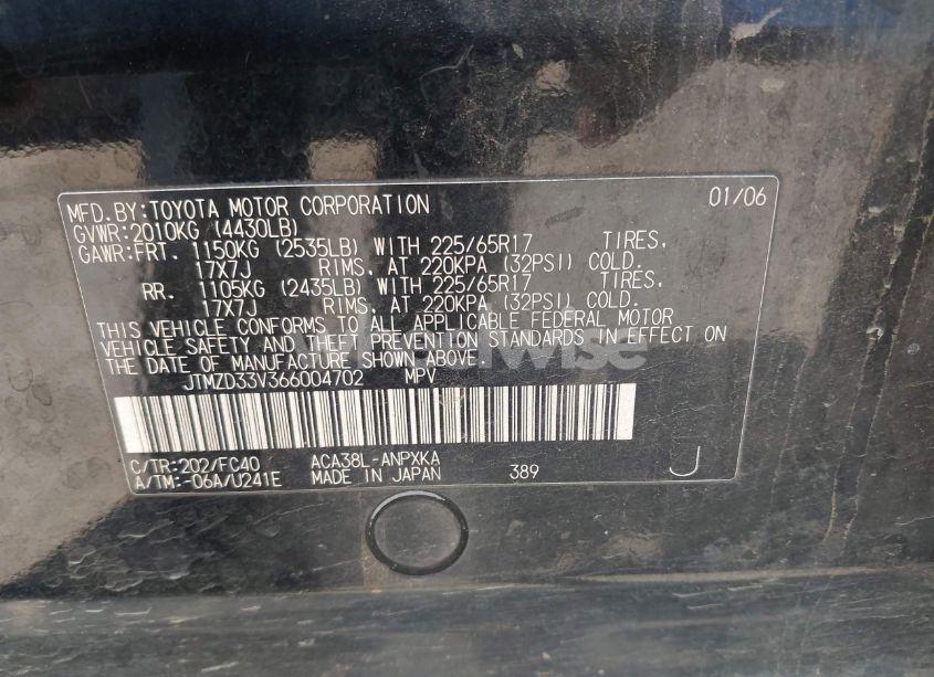 Photo 9 of 2006 Toyota Rav4 (VIN JTMZD33V366004702)