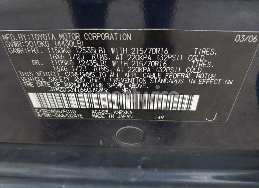 Photo 9 of 2006 Toyota Rav4 (VIN JTMZD33V766009269)