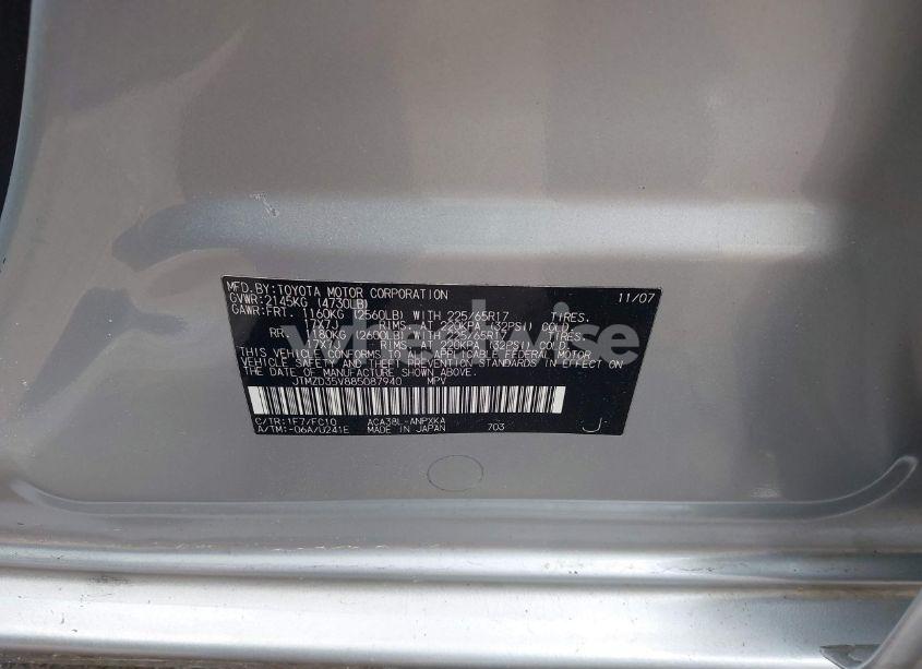 Photo 9 of 2008 Toyota Rav4 N/A (VIN JTMZD35V885087940)