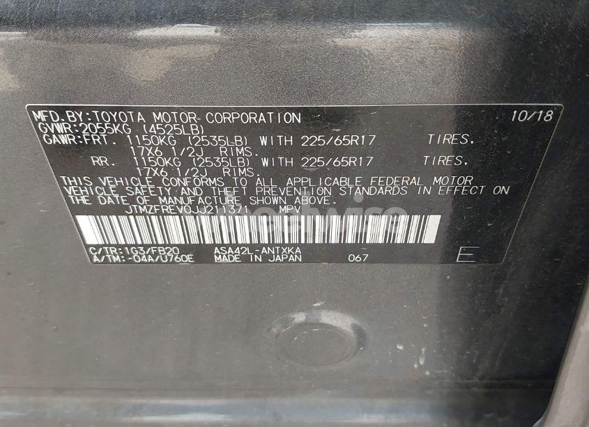 Photo 9 of 2018 Toyota Rav4 LE (VIN JTMZFREV0JJ211371)