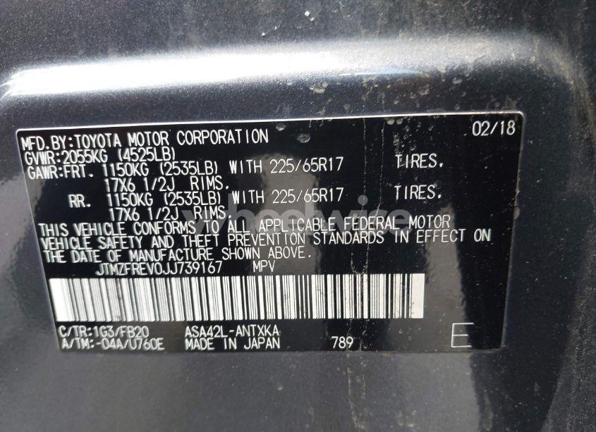 Photo 9 of 2018 Toyota Rav4 LE (VIN JTMZFREV0JJ739167)