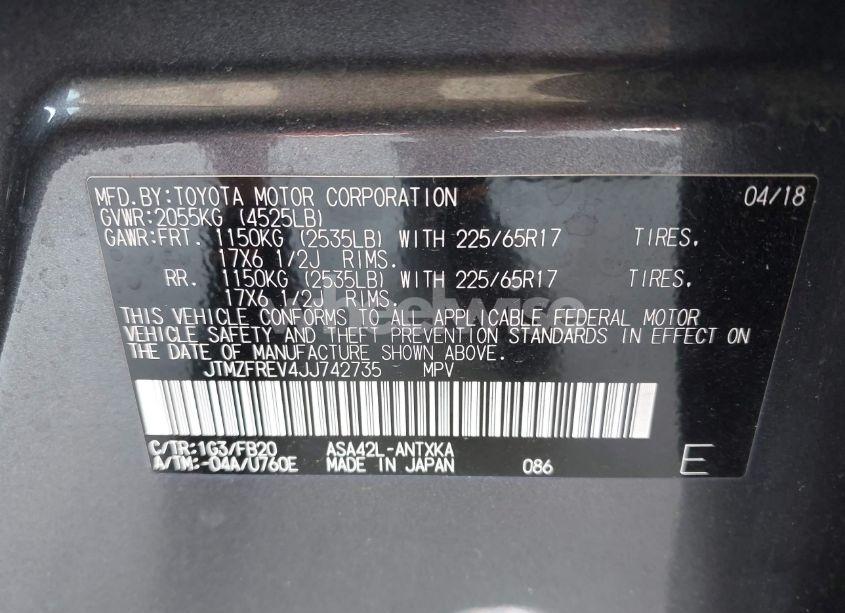 Photo 9 of 2018 Toyota Rav4 LE (VIN JTMZFREV4JJ742735)