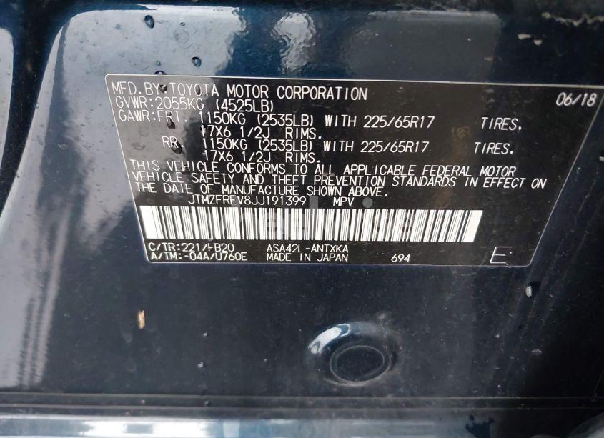 Photo 9 of 2018 Toyota Rav4 LE (VIN JTMZFREV8JJ191399)