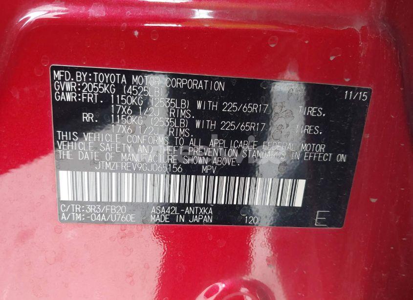 Photo 9 of 2016 Toyota Rav4 LE (VIN JTMZFREV9GJ065156)