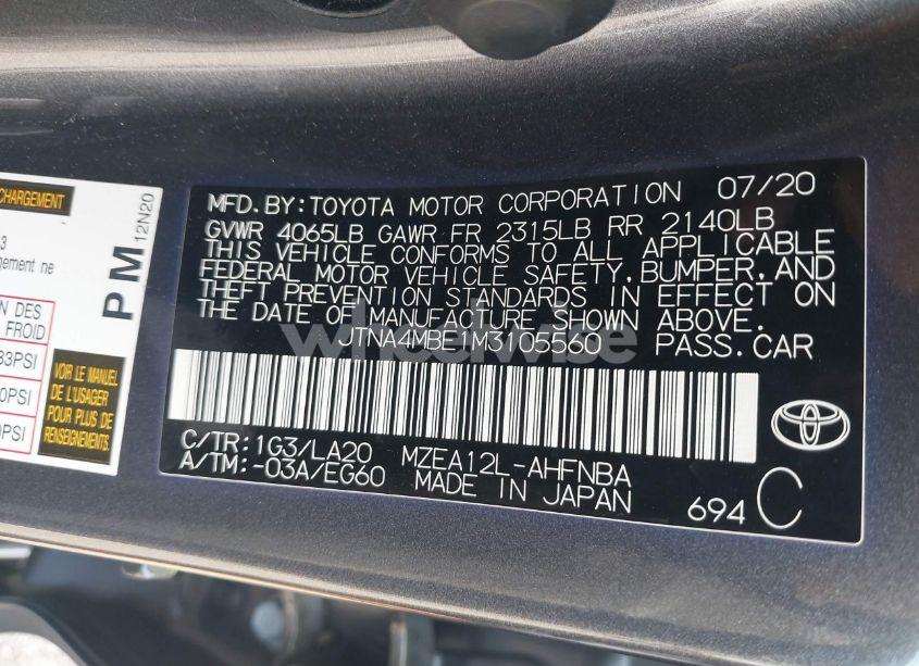 Photo 9 of 2021 Toyota Corolla XSE (VIN JTNA4MBE1M3105560)