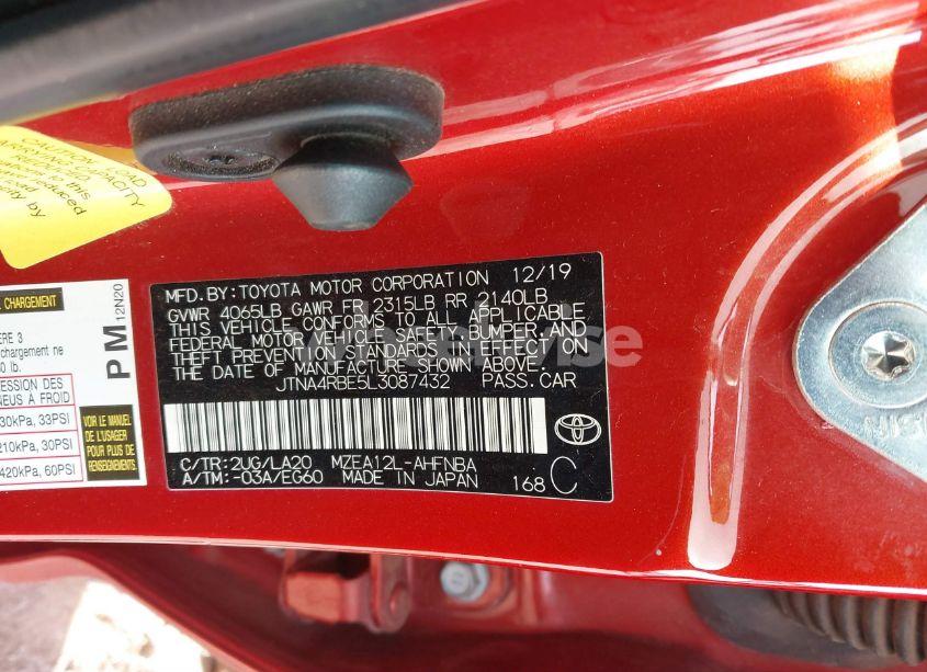 Photo 9 of 2020 Toyota Corolla XSE (VIN JTNA4RBE5L3087432)