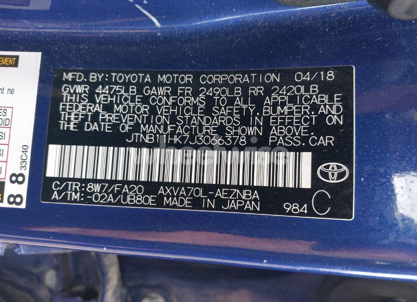 Photo 9 of 2018 Toyota Camry LE (VIN JTNB11HK7J3066378)