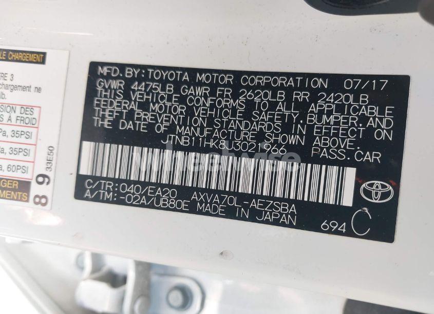 Photo 9 of 2018 Toyota Camry SE (VIN JTNB11HK8J3021966)