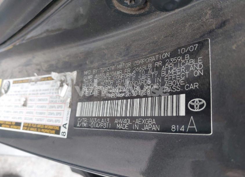 Photo 9 of 2008 Toyota Camry HYBRID (VIN JTNBB46K283047281)