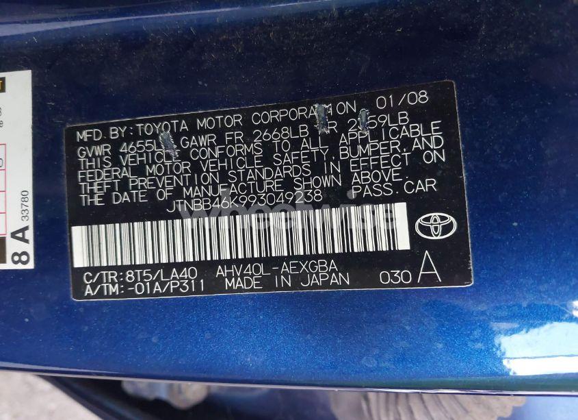Photo 9 of 2009 Toyota Camry HYBRID (VIN JTNBB46K993049238)