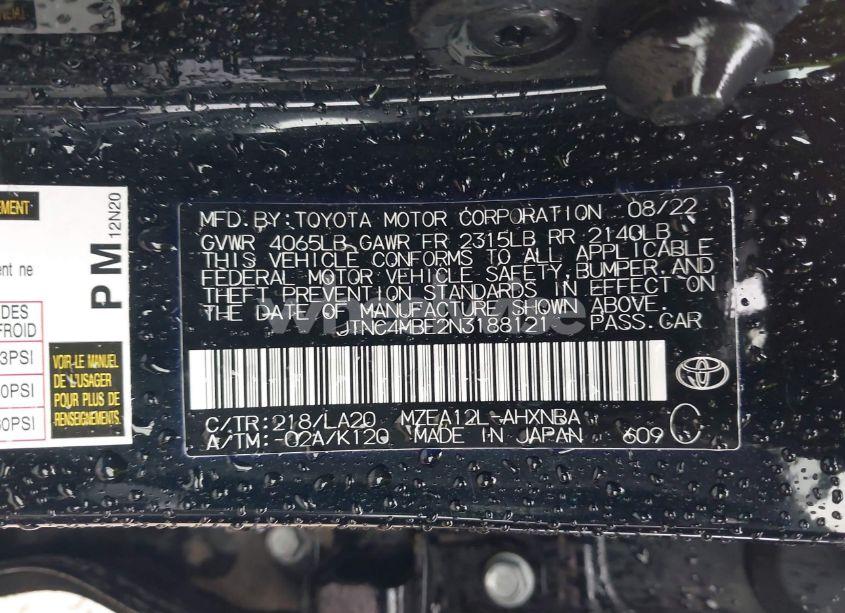 Photo 9 of 2022 Toyota Corolla XSE (VIN JTNC4MBE2N3188121)