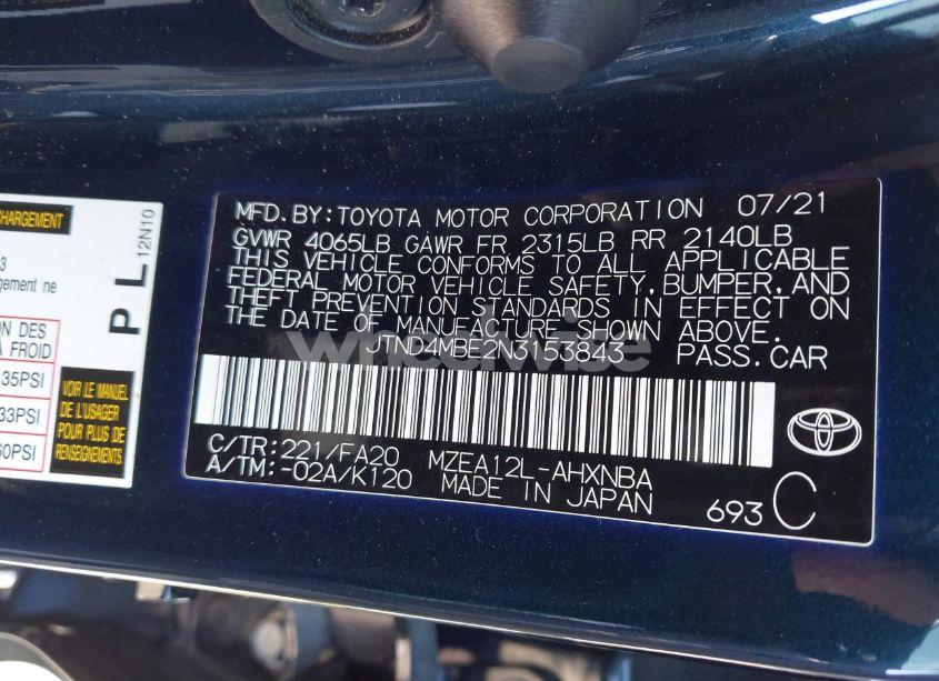 Photo 9 of 2022 Toyota Corolla SE (VIN JTND4MBE2N3153843)