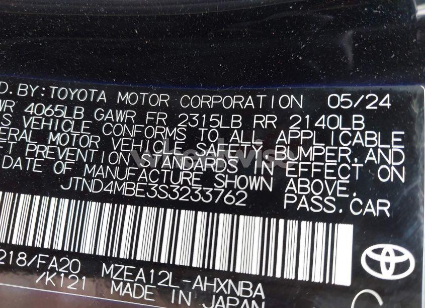 Photo 9 of 2025 Toyota Corolla SE (VIN JTND4MBE3S3233762)