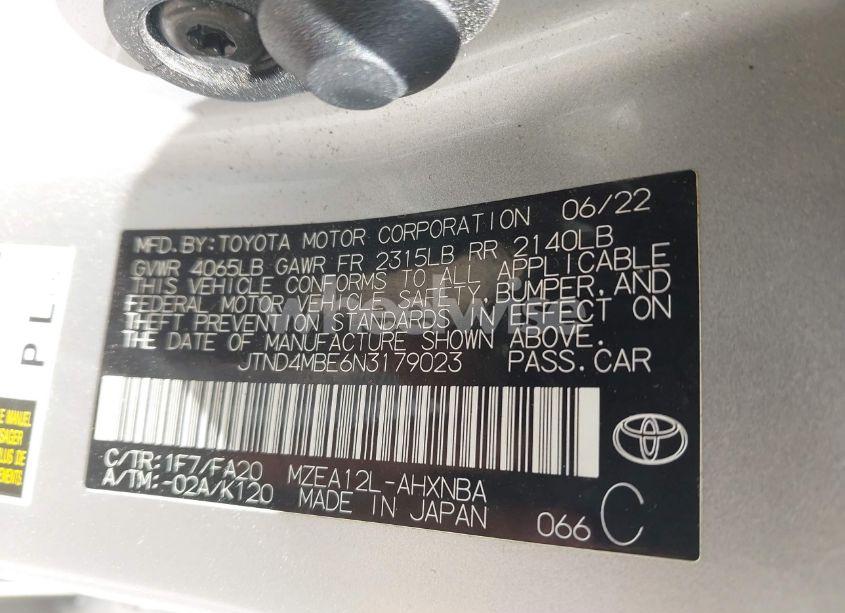 Photo 9 of 2022 Toyota Corolla SE (VIN JTND4MBE6N3179023)