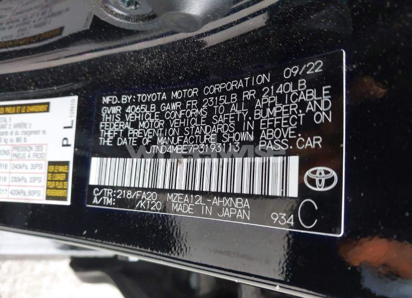 Photo 9 of 2023 Toyota Corolla SE (VIN JTND4MBE7P3193113)