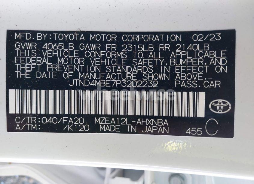 Photo 9 of 2023 Toyota Corolla SE (VIN JTND4MBE7P3202232)