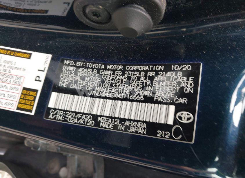 Photo 9 of 2021 Toyota Corolla SE (VIN JTND4MBEXM3116666)