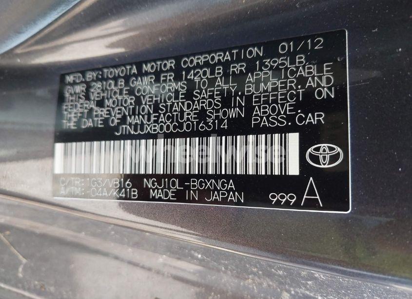 Photo 9 of 2012 Scion Iq N/A (VIN JTNJJXB00CJ016314)