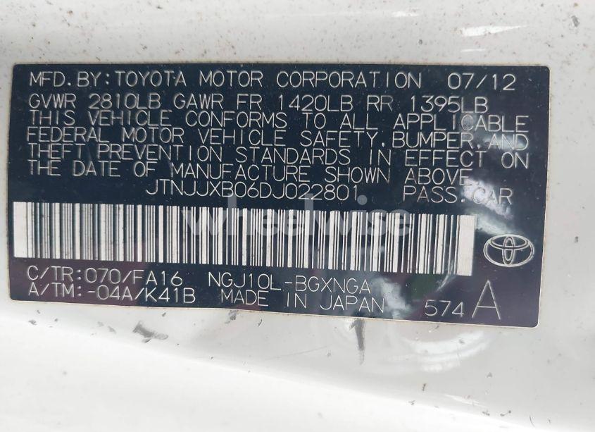 Photo 9 of 2013 Scion Iq N/A (VIN JTNJJXB06DJ022801)