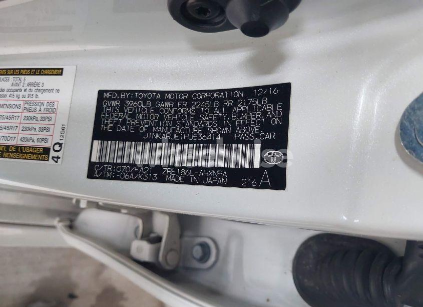 Photo 9 of 2017 Toyota Corolla IM (VIN JTNKARJE1HJ536414)