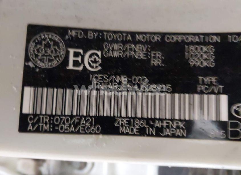 Photo 9 of 2017 Toyota Corolla IM (VIN JTNKARJE5HJ528915)