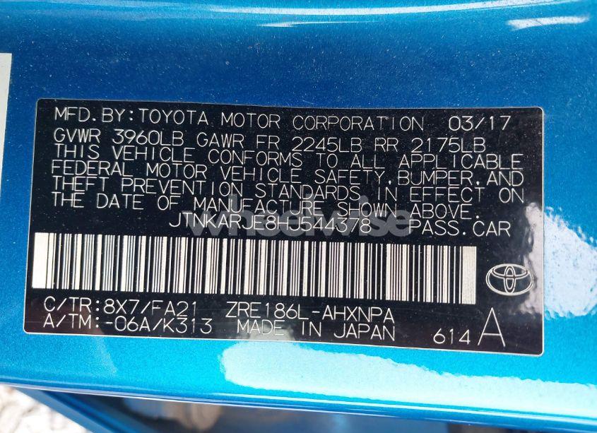 Photo 9 of 2017 Toyota Corolla IM (VIN JTNKARJE8HJ544378)