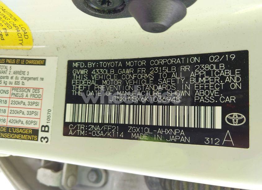 Photo 9 of 2019 Toyota C-hr XLE (VIN JTNKHMBX6K1036948)