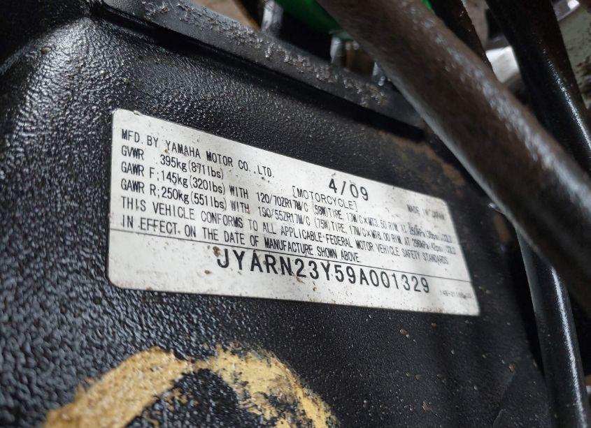 Photo 10 of 2009 Yamaha Yzfr1 (VIN JYARN23Y59A001329)