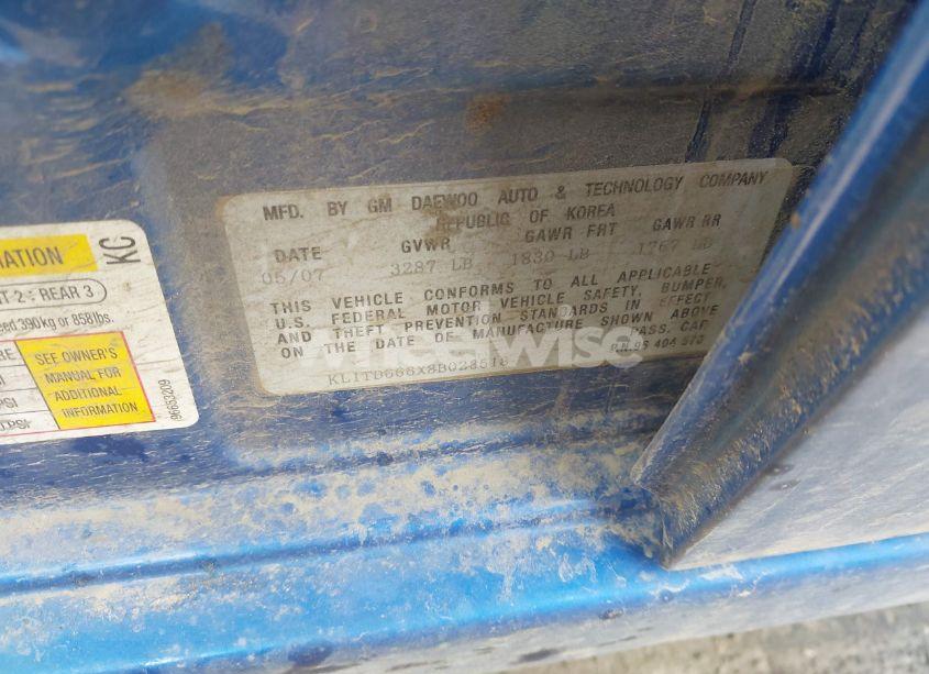 Photo 9 of 2008 Chevrolet Aveo 5 LS (VIN KL1TD666X8B023518)