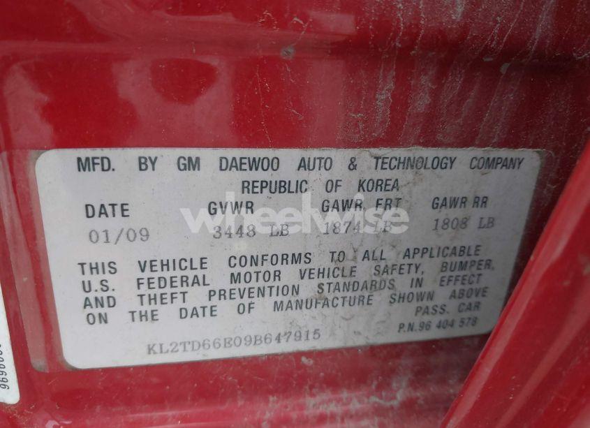 Photo 9 of 2009 Pontiac G3 (VIN KL2TD66E09B647915)