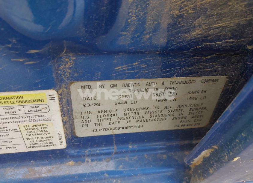 Photo 9 of 2009 Pontiac G3 (VIN KL2TD66E89B673694)