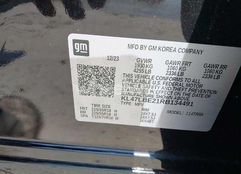 Photo 9 of 2024 Buick Envista SPORT TOURING FWD (VIN KL47LBE21RB134491)