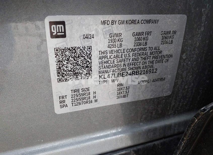 Photo 9 of 2024 Buick Envista SPORT TOURING FWD (VIN KL47LBE24RB216912)