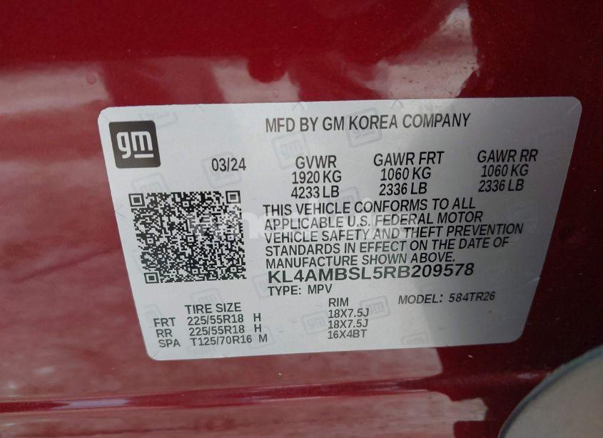 Photo 9 of 2024 Buick Encore GX PREFERRED FWD (VIN KL4AMBSL5RB209578)