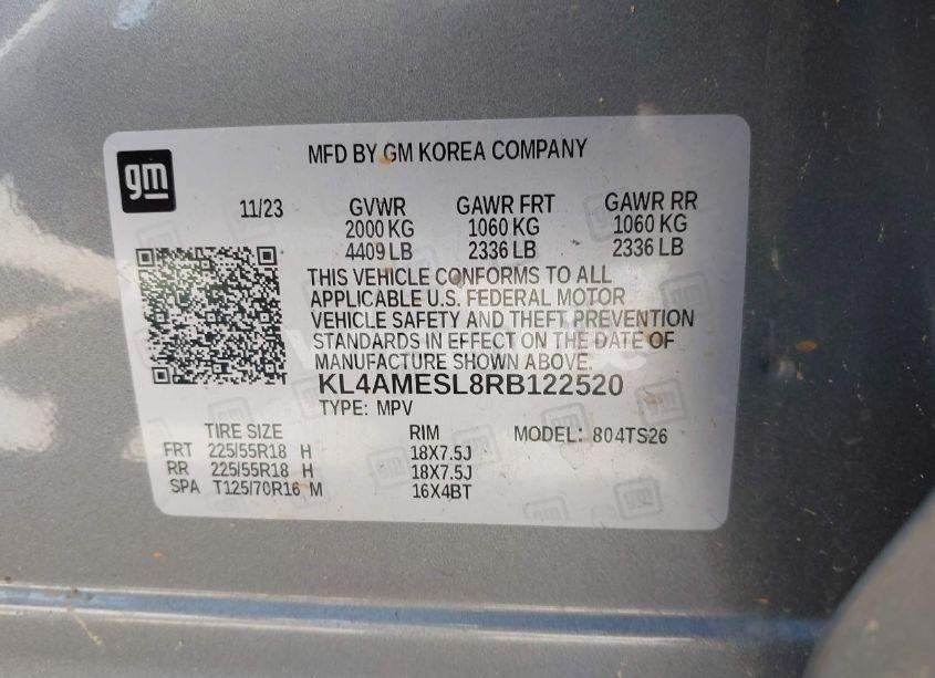 Photo 9 of 2024 Buick Encore GX SPORT TOURING AWD (VIN KL4AMESL8RB122520)