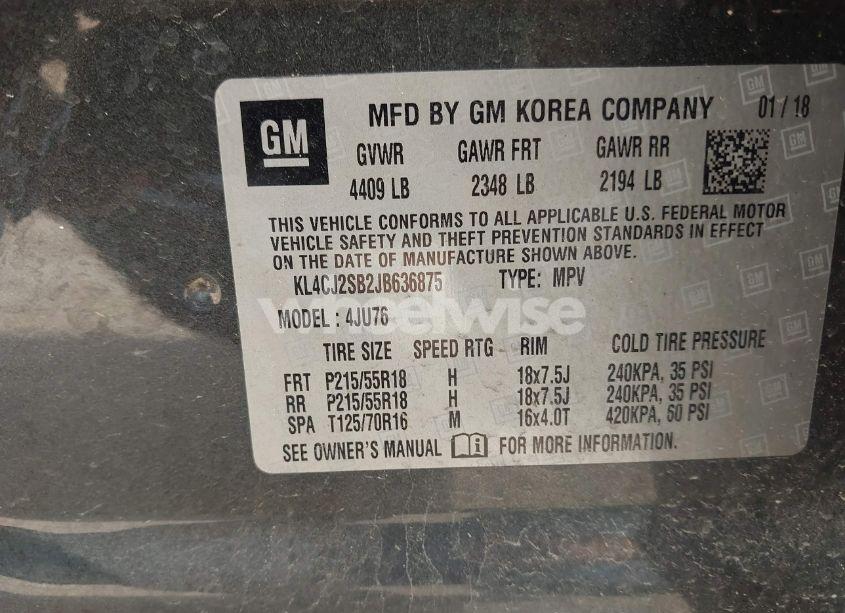 Photo 9 of 2018 Buick Encore SPORT TOURING (VIN KL4CJ2SB2JB636875)