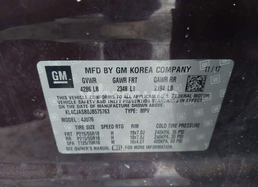 Photo 9 of 2018 Buick Encore PREFERRED (VIN KL4CJASB0JB575763)