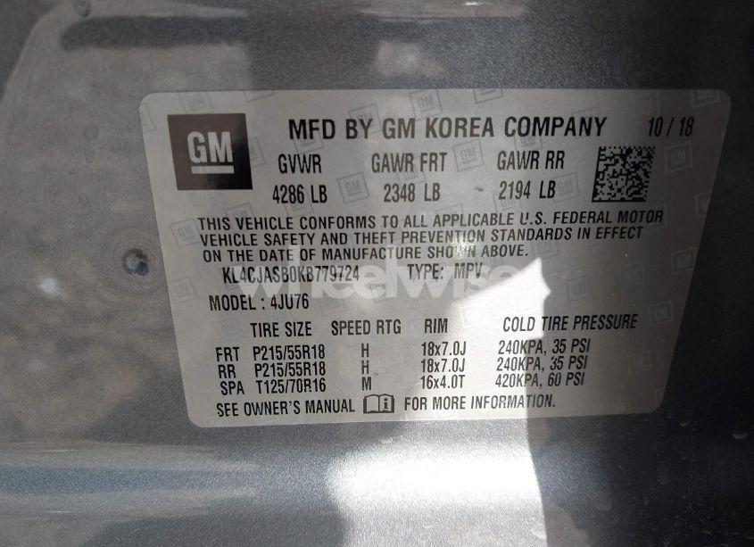 Photo 9 of 2019 Buick Encore FWD PREFERRED (VIN KL4CJASB0KB779724)