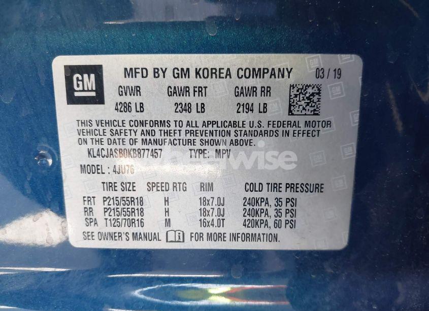 Photo 9 of 2019 Buick Encore FWD PREFERRED (VIN KL4CJASB0KB877457)