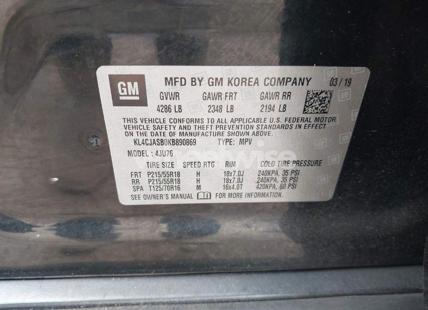 Photo 9 of 2019 Buick Encore FWD PREFERRED (VIN KL4CJASB0KB890869)