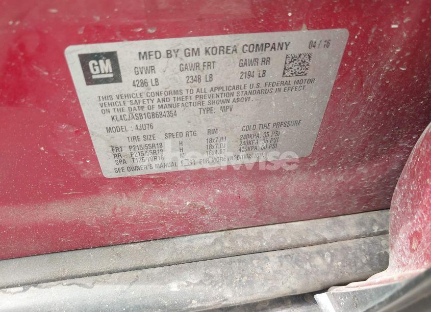 Photo 9 of 2016 Buick Encore (VIN KL4CJASB1GB684354)