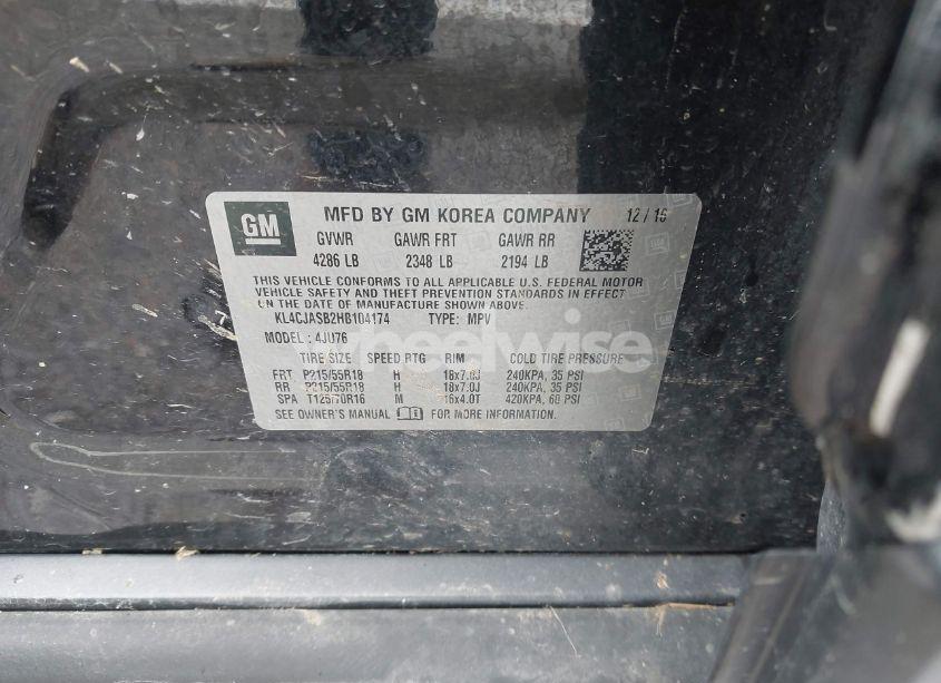 Photo 9 of 2017 Buick Encore PREFERRED (VIN KL4CJASB2HB104174)