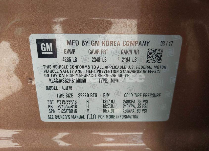 Photo 9 of 2017 Buick Encore PREFERRED (VIN KL4CJASB2HB160860)