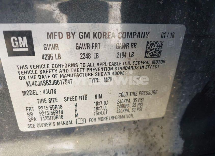 Photo 9 of 2018 Buick Encore PREFERRED (VIN KL4CJASB2JB617947)